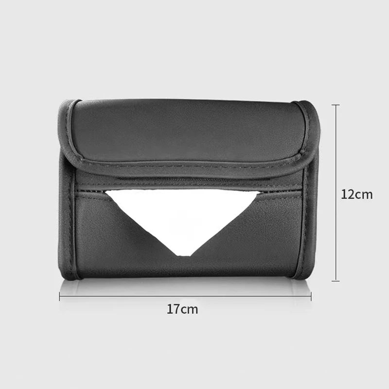 Car Tissue Box Cover Armrest Box Sun Visor Tissue Holder Seat Back Hanging Cars Tissue Organizer Auto Interior Accessories