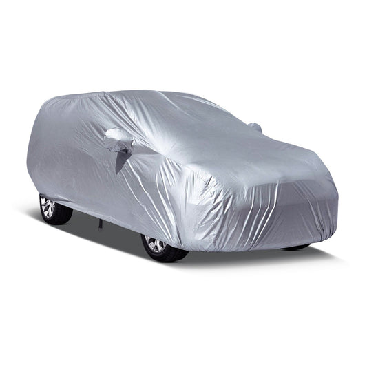 Universal SUV/Sedan Full Car Covers Outdoor Waterproof Sun Rain Snow Dust Resistant Protection UV Car silver Car Case Cover M-XXL