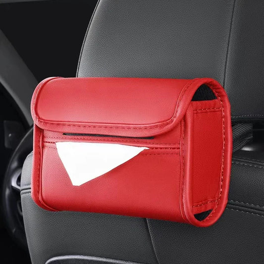 Car Tissue Box Cover Armrest Box Sun Visor Tissue Holder Seat Back Hanging Cars Tissue Organizer Auto Interior Accessories