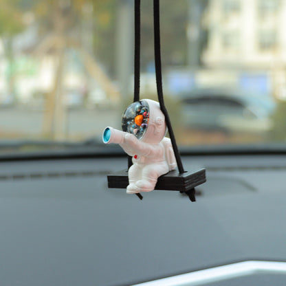 Swing Astronaut Car Pendant Car Rearview Mirror Hanging Ornaments Swing Astronaut Pendant Automobile Decoration Accessories