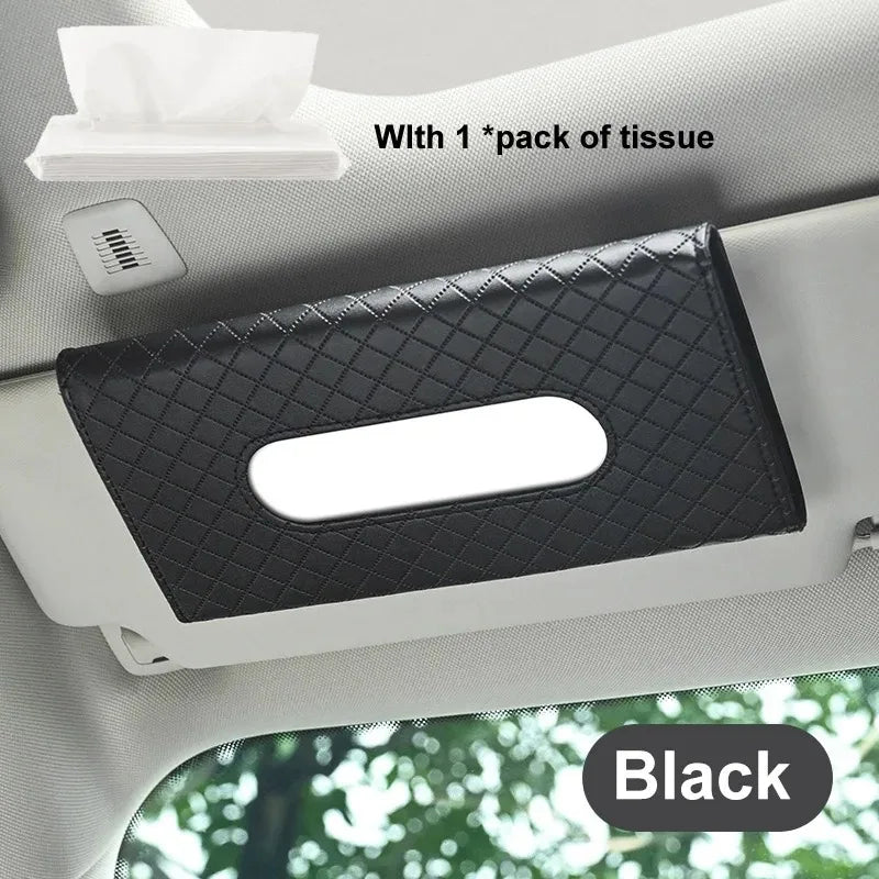 Universal Car Sunshade Plate Tissue Box Holder Auto Interior Storage Mask Storage Decoration Auto Interior Paper Towel Storage