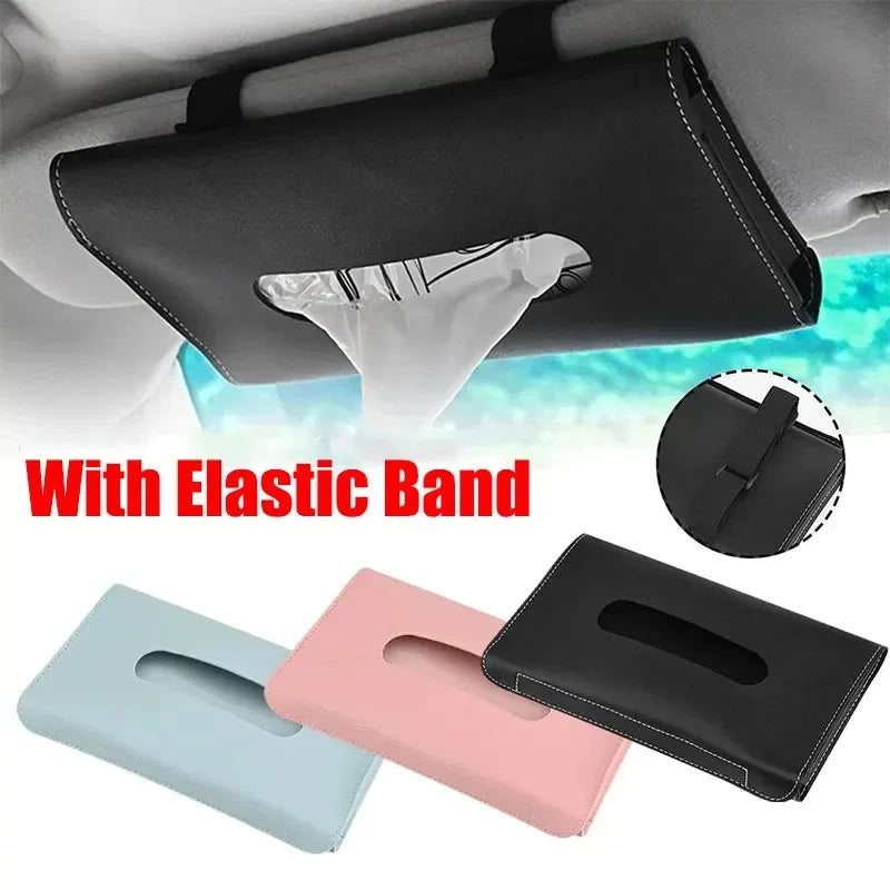 Universal Car Sunshade Plate Tissue Box Holder Auto Interior Storage Mask Storage Decoration Auto Interior Paper Towel Storage